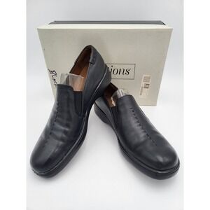 Auditions Melody Women's 11 N Black Leather Twn Shoes Slip On Comfort